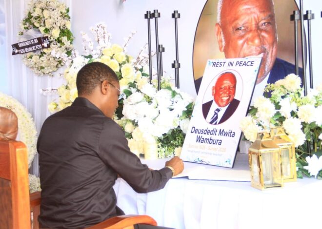 Tanzanian Home Affairs Minister leads mourners at IGP’s father’s funeral